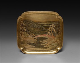 Tray, late 1800s. Japan, Meiji Period (1868-1912). Wood with lacquer and gold;