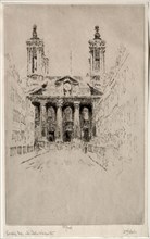 St. Johns, Westminster, 1895. Joseph Pennell (American, 1857-1926). Etching and drypoint