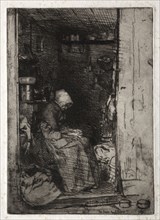 Twelve Etchings from Nature:  La Veille aux Loques, 1858. James McNeill Whistler (American,