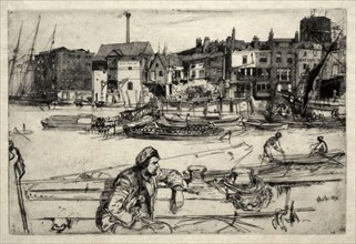 Black Lion Wharf, 1859. James McNeill Whistler (American, 1834-1903). Etching