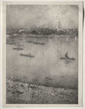 The Thames, 1896. James McNeill Whistler (American, 1834-1903). Lithograph