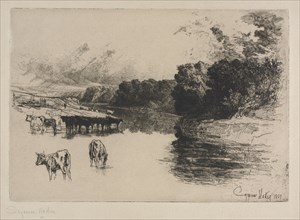 A Lancashire River, 1881. Francis Seymour Haden (British, 1818-1910). Etching and drypoint