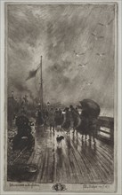 Landing in England, 1879. Félix Hilaire Buhot (French, 1847-1898). Etching, aquatint, drypoint and