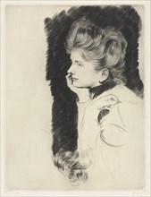 Head of a Woman. Paul César Helleu (French, 1859-1927). Drypoint