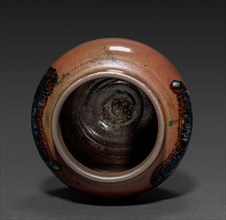 Jar with Wooden Cover, 1700s-1800s. Japan, 18th-19th century. Pottery; overall: 14.3 cm (5 5/8 in.)