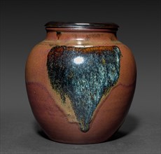 Jar with Wooden Cover, 1700s-1800s. Japan, 18th-19th century. Pottery; overall: 14.3 cm (5 5/8 in.)