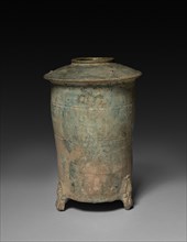 Granary Urn, 206 BC - AD 220. China, Han dynasty (202 BC-AD 220). Glazed earthenware; diameter: 26