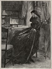 The Trial Sermon:  Joanna Douglas at Her Desk, 1862. James McNeill Whistler (American, 1834-1903),