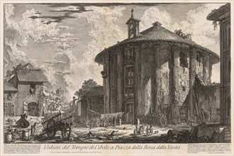 Views of Rome:  Temple of Cybele, 1758. Giovanni Battista Piranesi (Italian, 1720-1778). Etching