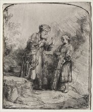 Abraham and Isaac, 1645. Rembrandt van Rijn (Dutch, 1606-1669). Etching with drypoint and burin;