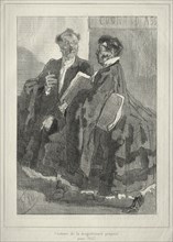Crinolinographies.  Costume de la magistrature proposé pour 1857. Félicien Rops (Belgian,