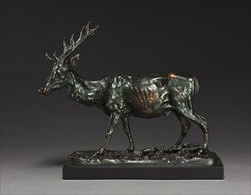 Deer, after 1830. Imitator of Antoine-Louis Barye (French, 1796-1875). Bronze; overall: 15.7 x 7 cm