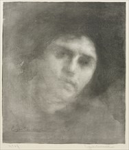 Madame Eugène Carrière (large plate), 1893. Eugène Carrière (French, 1849-1906). Lithograph; sheet: