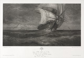 The Phantom Ship, or On the Waves, 1872. Theophile Narcisse Chauvel (French, 1831-1909), Lemercier