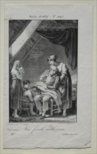 An Unfortunate Family, 1822. Pierre-Paul Prud'hon (French, 1758-1823). Lithograph