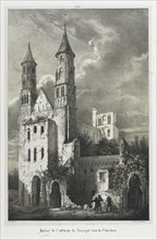 Ruins of the Abbey of Jumièges. Jean Truchot (French, 1798-1823). Lithograph with gray tint stone