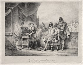 Marie de Medici and Henry IV of France. Horace Vernet (French, 1789-1863). Lithograph