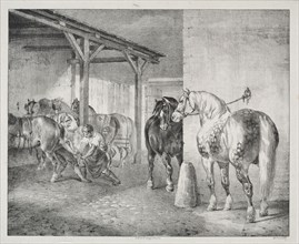 The Ferrier's Shed, 1823. Théodore Géricault (French, 1791-1824). Lithograph