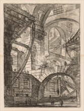 The Prisons:  A Perspective of Arches with a Smoking Fire, 1745-1750. Giovanni Battista Piranesi
