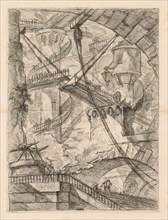 The Prisons:  An Immense Interior with a Drawbridge, 1745-1750. Giovanni Battista Piranesi