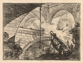The Prisons:  A Series of Galleries with Crane-Like Erection of Beams, 1745-1750. Giovanni Battista