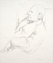 Sir Francis Seymour Haden Asleep, 1897. William Rothenstein (British, 1872-1945). Lithograph