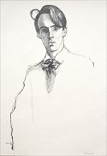 William Butler Yeats, 1898. William Rothenstein (British, 1872-1945). Lithograph
