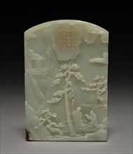 Table Screen, 1736-1795. China, Qing dynasty (1644-1911), Qianlong reign (1736-1795). Jade;