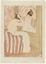 The Coiffure, 1890-1891. Mary Cassatt (American, 1844-1926). Drypoint and aquatint; platemark: 36.8