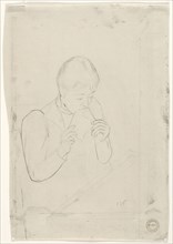 The Letter (verso), 1890-1891. Mary Cassatt (American, 1844-1926). Soft ground lines transferred