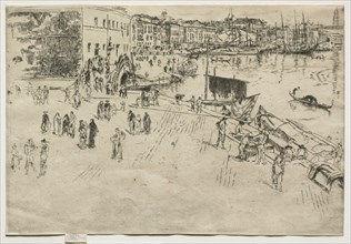 The Riva, No. 1, 1880. James McNeill Whistler (American, 1834-1903). Etching and drypoint