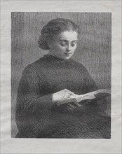 Reading:  Portrait of the Artist's Sister, 1897. Henri Fantin-Latour (French, 1836-1904).