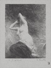 Ariadne, 1900. Henri Fantin-Latour (French, 1836-1904). Lithograph on blue paper; sheet: 31.6 x 24