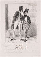 Revers des médailles:  Moi qui vous parle, 1840. Paul Gavarni (French, 1804-1866). Lithograph