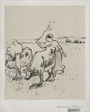 Cowherder, c. 1899. Camille Pissarro (French, 1830-1903). Lithograph
