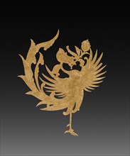 Textile Ornament(?): Phoenix, c. 8th century. China, Tang dynasty (618-907). Beaten gold with