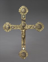 Altar Cross, c. 1300-1310. Germany or Austria, Upper Rhine, Constance, 14th century. Gilt copper,