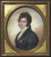 Portrait of a Man, c. 1810 . Jean-Urbain Guérin (French, 1760-1836). Watercolor on card in a beaded