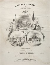 National Songs of America - Sheet Music Cover. Winslow Homer (American, 1836-1910). Lithograph