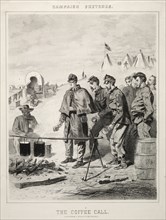 Campaign Sketches:  The Coffee Call, 1863. Winslow Homer (American, 1836-1910). Lithograph