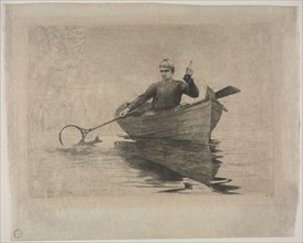 Fly Fishing. Winslow Homer (American, 1836-1910). Etching and aquatint