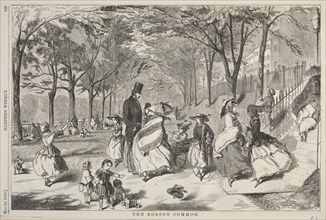 The Boston Common, 1858. Winslow Homer (American, 1836-1910). Wood engraving