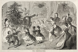 The Christmas Tree, 1858. Winslow Homer (American, 1836-1910). Wood engraving