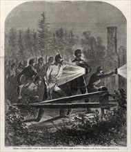 Rebels Outside Their Works at Yorktown Reconnoitering with Dark Lanterns, 1862. Winslow Homer