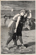 The Bathers, 1873. Winslow Homer (American, 1836-1910). Wood engraving