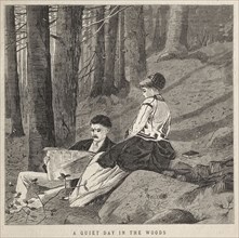 A Quiet Day in the Woods, 1870. Winslow Homer (American, 1836-1910). Wood engraving