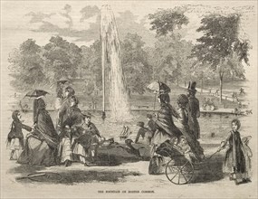 The Fountain at Boston Common, 1857. Winslow Homer (American, 1836-1910). Wood engraving