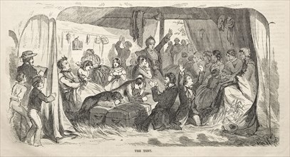 Camp Meeting Sketches:  The Tent, 1858. Winslow Homer (American, 1836-1910). Wood engraving