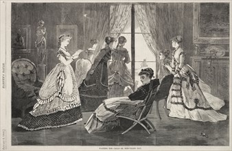 Waiting for Calls on New Year's Day, 1869. Winslow Homer (American, 1836-1910). Wood engraving