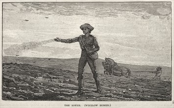 The Sower, 1878. Winslow Homer (American, 1836-1910). Wood engraving